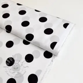 Viskoosi RADIANCE Polka BIG dot white