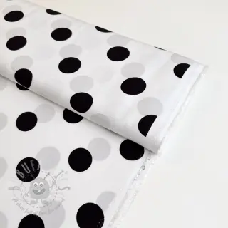 Viskoosi RADIANCE Polka BIG dot white