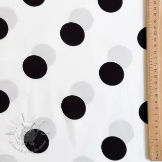 Viskoosi RADIANCE Polka BIG dot white