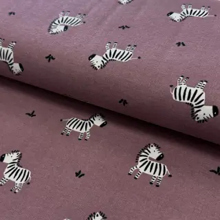 Bavlnená látka FLANNEL Zebras mauve
