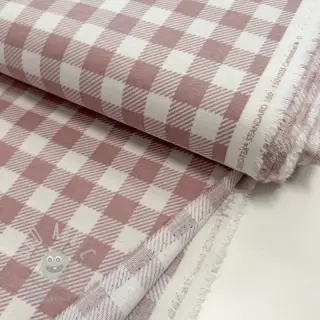 Puuvillakangas FLANNEL BIG Check light pink