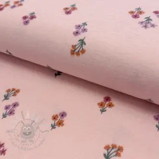 Puuvillakangas FLANNEL Flowers light pink
