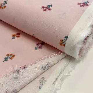 Puuvillakangas FLANNEL Flowers light pink