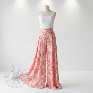 Viskoosi SATIN Dots digital print
