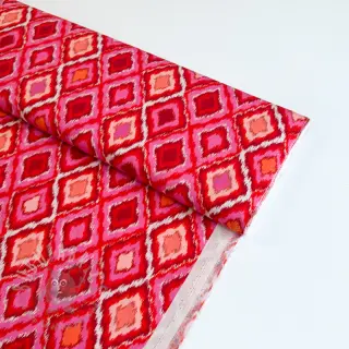 Viskoosi RADIANCE Abstract red digital print