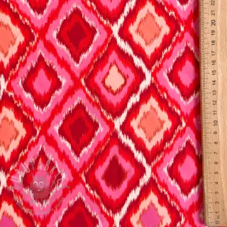 Viskoosi RADIANCE Abstract red digital print
