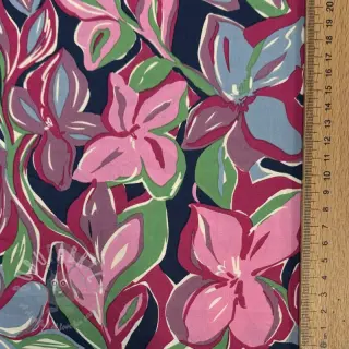 Puuvillakangas VISCOSE Flowers green