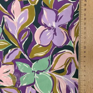 Puuvillakangas VISCOSE Flowers cobalt