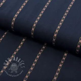 Puuvillakangas JACQUARD DOBBY navy
