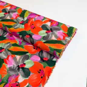 Viskoosi ECOVERO Flowers multi digital print