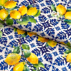 Puuvillakangas VISCOSE Lemons digital print