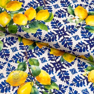 Puuvillakangas VISCOSE Lemons digital print
