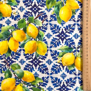 Bavlnená látka VISCOSE Lemons digital print