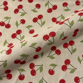 Dekoračná látka Linenlook premium Cherry Happy Joy