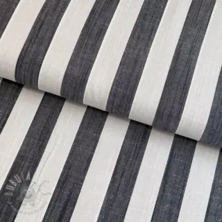 Viskoosi YARN DYED Stripes BIG navy