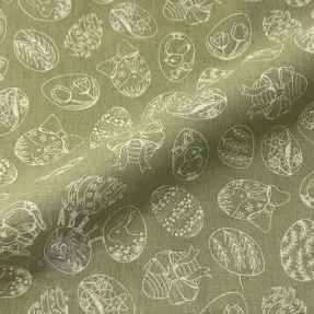 Sisustuskangas Linenlook premium Easter Egg Tale