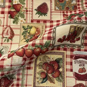 Sisustuskangas GOBELIN premium Strawberry Jam Check