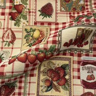 Dekoračná látka GOBELIN premium Strawberry Jam Check