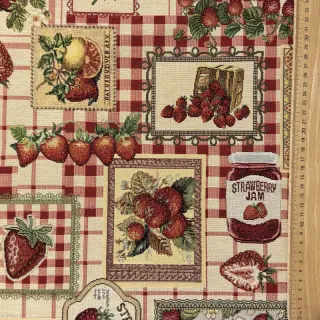 Dekoračná látka GOBELIN premium Strawberry Jam Check