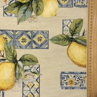 Sisustuskangas GOBELIN premium Citrus Lemon Azulejos