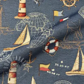 Sisustuskangas GOBELIN premium Coast Lighthouse Sea