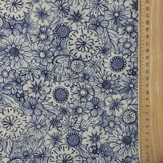 Sisustuskangas Linenlook Bloom Fully Mix digital print