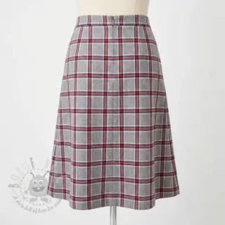 Puuvillakangas YARN DYED BRUSHED Check Dara grey