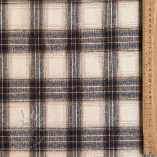 Puuvillakangas YARN DYED BRUSHED Check Tim beige