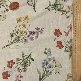 Sisustuskangas Linenlook Delicate Floral Field digital print
