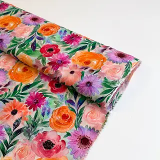 Viskoosi RADIANCE Flowers Lirie digital print