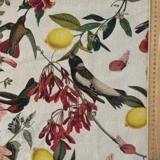 Sisustuskangas Linenlook Lemon Tropic Artisan digital print
