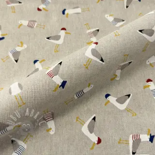 Sisustuskangas Linenlook premium Seagull dress up