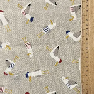 Sisustuskangas Linenlook premium Seagull dress up
