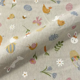 Dekoračná látka Linenlook premium Easter Doodle Icon