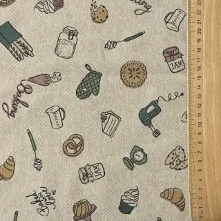 Dekoračná látka Linenlook premium Bake Off Doodle