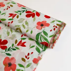 Viskóza RADIANCE Flowers Conie red digital print