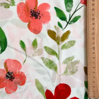 Viskoosi RADIANCE Flowers Conie red digital print