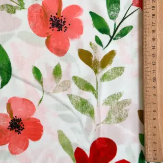 Viskóza RADIANCE Flowers Conie red digital print