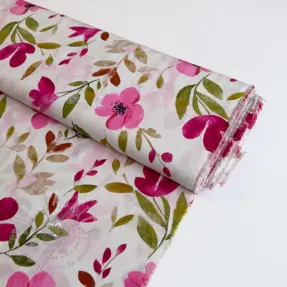 Viskoosi RADIANCE Flowers Conie pink digital print