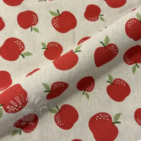 Sisustuskangas Linenlook premium Apple Happy Joy