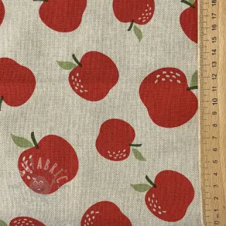 Sisustuskangas Linenlook premium Apple Happy Joy