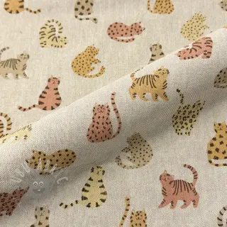 Sisustuskangas Linenlook premium Cute Wild Cat