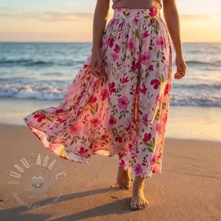 Viskoosi RADIANCE Flowers Conie pink digital print