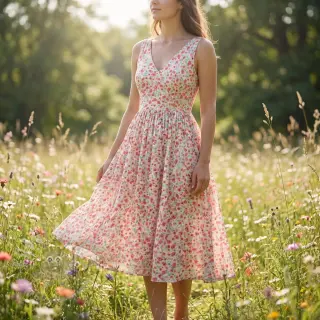 Viskoosi RADIANCE Flowers Morene digital print