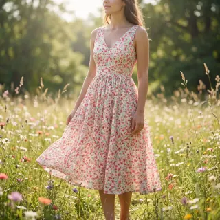 Viskóza RADIANCE Flowers Morene digital print