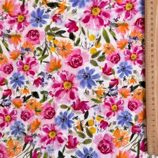 Viskoosi RADIANCE Flowers Polly digital print