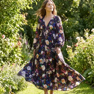 Viskoosi LUREX Flower Tanja digital print