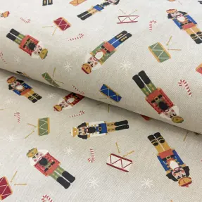 Dekoračná látka Linenlook premium Nutcracker Candy Drum