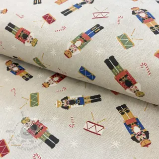 Sisustuskangas Linenlook premium Nutcracker Candy Drum