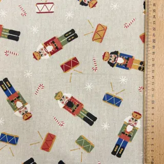 Dekoračná látka Linenlook premium Nutcracker Candy Drum